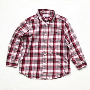 epk plaid button down shirt EUC 6Y